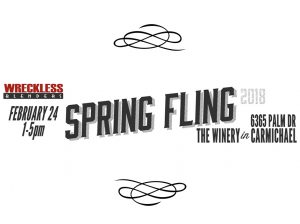 Join the Wreckless Blenders for the Spring Fling event on April 21, 2018 from 1-5pm at the Winery. Click for RSVP.